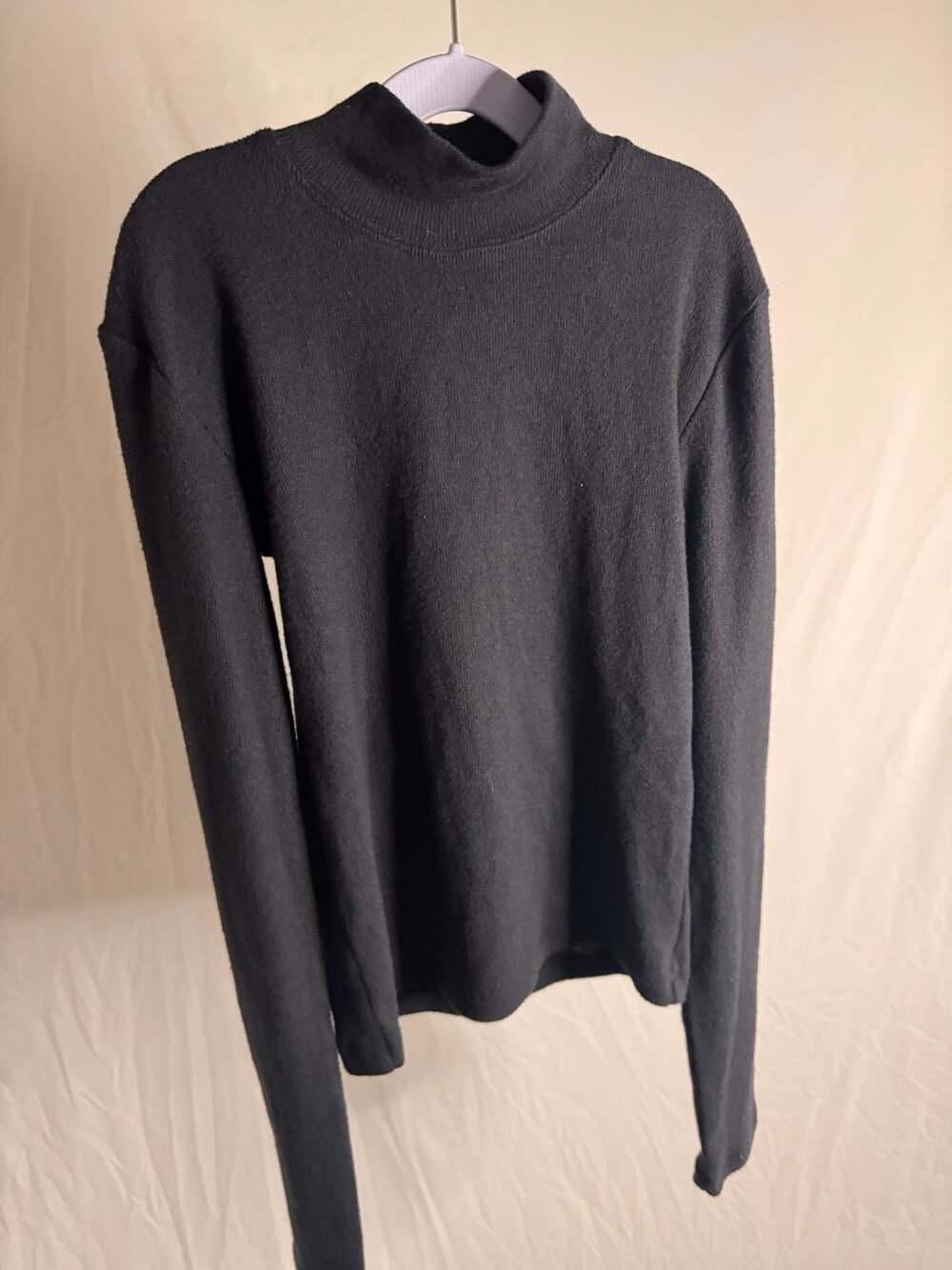 Zara Black Mock Neck Long Sleeve Knit Sweater Size S